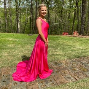 Hot Pink Jonathan Kayne Prom Dress; Altered for 5’2”.
